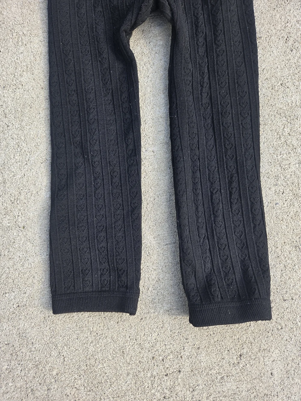 The Children's Place Black Cable-Knit Kids Leggings